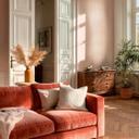 Papier peint intissé rose mat aspect textile vinyle expansé uni papier peint vieux rose pastel moder