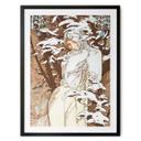 Plakat årstider: Vinter 1900 - Mucha