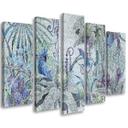 5 stykke lærredstryk Mosaikjungle