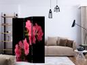 Skærmvæg - Azalea i sort, 3-delt