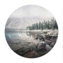 Póster Bosque de invierno junto al lago - Rostovskiy - Redondo