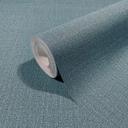 Papel pintado no tejido de líneas finas y textura ligera azul, gris liso