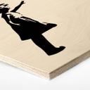 Hexagon - Træ Banksy - Girl with the red balloon