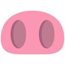 Muursticker Emoji Pig Nose