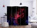 Paravent, Raumteiler freistehend, Trennwand - space - stars II, 5-teilig - einseitig bedruckt - 225x172 cm