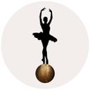 Fototapet - Rundt Kubistika - Prima Ballerina - vliesetapet/selvklæbende non-woven tapet