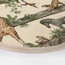 Cuadro de madera Animales africanos en la jungla - Kikki Belle - Redondo