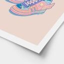 Póster zapatilla pastel con flores Kawaii - Hashimoto