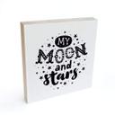 Billede af træ til at sætte op - My Moon and Stars - 15x15 cm