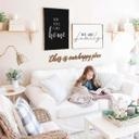 Træbogstaver - This is our happy place - Mahogni