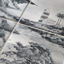 Azulejos Adhesivos paisajes en blanco y negro - lote de 12