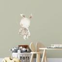 Wallsticker kaninbarn på gynge