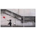 3 stykke lærredstryk, Banksy Balloon Girl