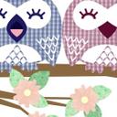 Kvist med ugler + 4 kroge wallsticker