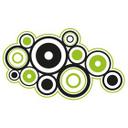 Wallsticker - Retro Ringe Grøn