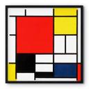 Poster Mondrian - Composition en rouge, jaune, bleu et noir