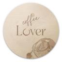 Væg cirkel træ Coffee Lover