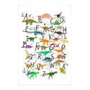 Póster de tela alfabeto dinosaurio