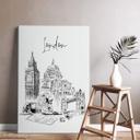 Lienzo Londres - Blanco y negro - Love your City