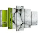 5 stykke lærredstryk, Zen Stones Bamboo Spa