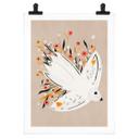 Póster de la paloma de la paz con flores pequeñas - Bloom
