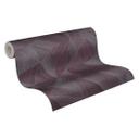 Geometrisk tapet i trælook violet - Ikke-vævet tapet med en moderne struktur
