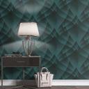 3D tapet, geometrisk vægbeklædning Fashion for Walls 4 af Guido Maria Kretschmer turkis