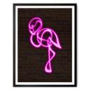 Póster Flamingo - Luz de neón