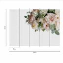 WhiteRoses blomstertapet i grå creme - non-woven tapet Designwalls 2 - 2,55 x 3,5 m