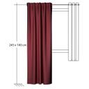 Homing Fertigschal mit verdeckten Schlaufen Galdin bordeaux -  2,45 x 1,4 m