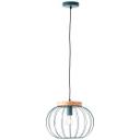 Pendelleuchte Oliver, blau, 130 x 35,5 cm, Holz Pendelleuchte