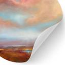 Wallsticker Skinnende mark i sollyset - Schmucker - Rund