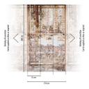 tapet fabriksgulv creme brun - non-woven tapet arkitektur Livingwalls - mat og glat