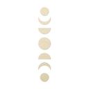 Decoración mural de madera fases de la luna - madera de álamo (7 piezas)