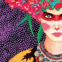 Fotomural Mujer con corona de flores y almidón - Hülya