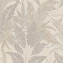 Designerfleecetapet med fine blade i beige-creme - stilfuldt tapet