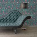 tapet blomstret grøn pink - non-woven tapet landsted A.S. Création - mat og lys struktur