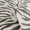 Zebra tapet sort hvid - tapet med mønster i dyreprint - Ikke-vævet tapet moderne