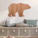 Decoración en madera de caoba - oso