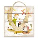 Cuadro de madera Loske - Picnic - 40x41,5 cm