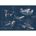 Vlies Fototapete - Star Wars Blueprint Dark - 400 x 280 cm