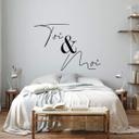 Sticker mural Toi & Moi  en écriture moderne 