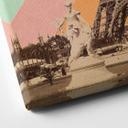 Lienzo Bodart - Torre Eiffel retro con arco iris