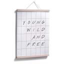 Póster con cuadrícula - Young wild and free