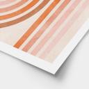 Póster Geometría fluida en look retro | Líneas abstractas - Costa