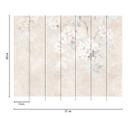 Akvarelbeige blomstertapet - ikke-vævet tapet med sarte blomster - vintagedesign