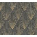 Livingwalls Fleecetapet, Metropolitan Stories Art Deco Ava New York, Metallic, Sort