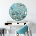 Sticker mural van Gogh - Amandier en fleurs - Rond