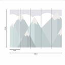 KidsMountains1 bjergtapet i gråhvid - non-woven tapet Designwalls 2 - 2,55 x 3,5 m
