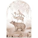 Wallsticker rundbuevægpanel Bjørnekongen - Kikki Belle - bred